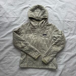 Patagonia Gray Quilted Hooded Jacket nano puff